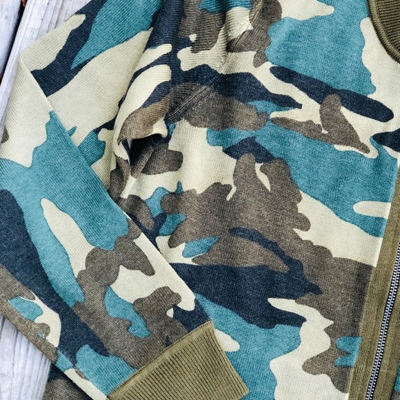 🌺🌺J.Crew knitted camo bomber cardigan 🌺🌺 - Picture 12 of 15